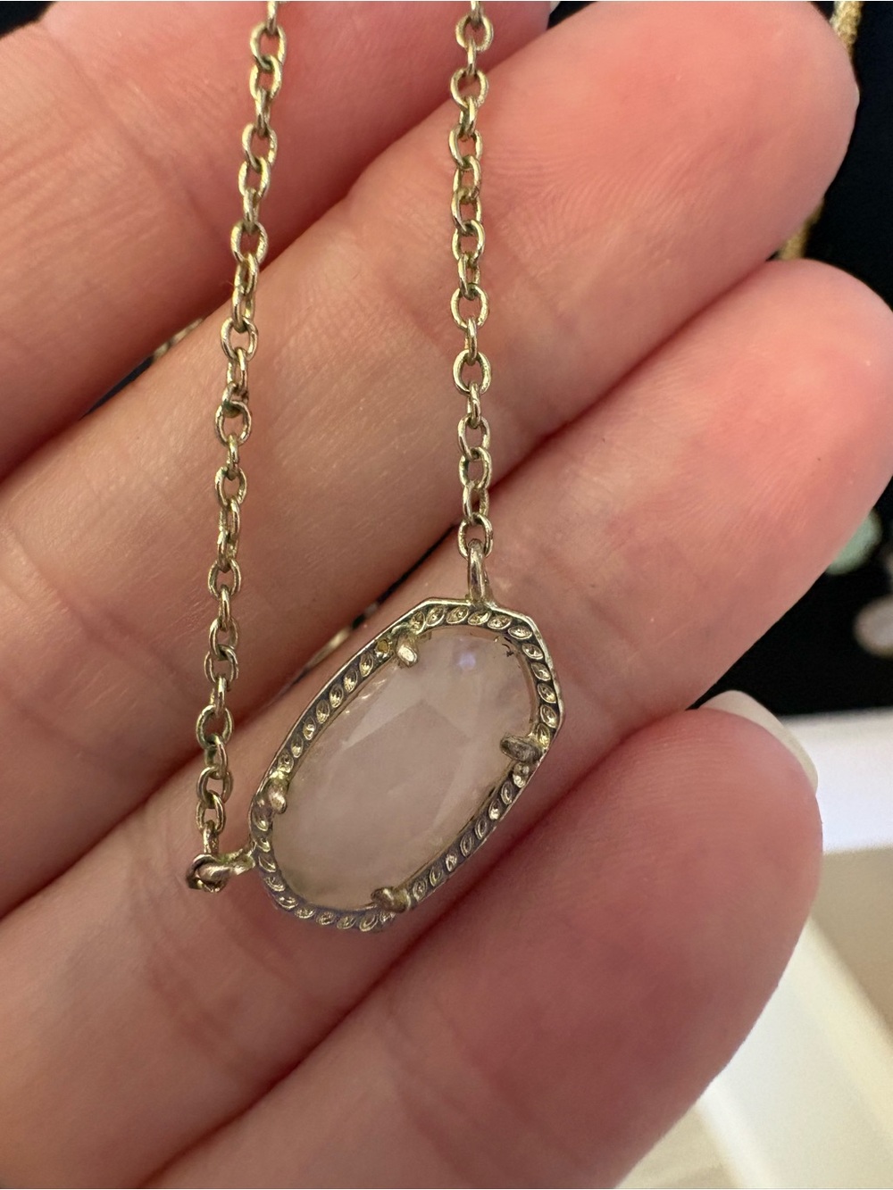 Kendra Scott SET Rose Quartz Pendant Necklace and Earrings in Gold-Tone